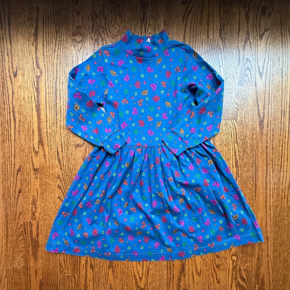 Vintage Hanna Andersson Mock Neck Fall Dress Sz 5